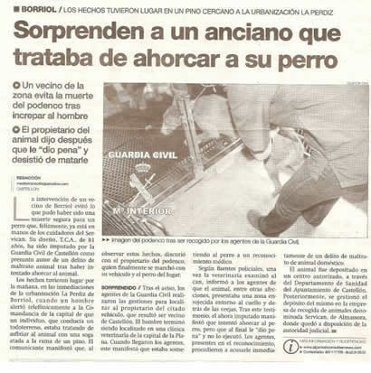 Artículo en el Periódico Mediterráneo 12-08-2009